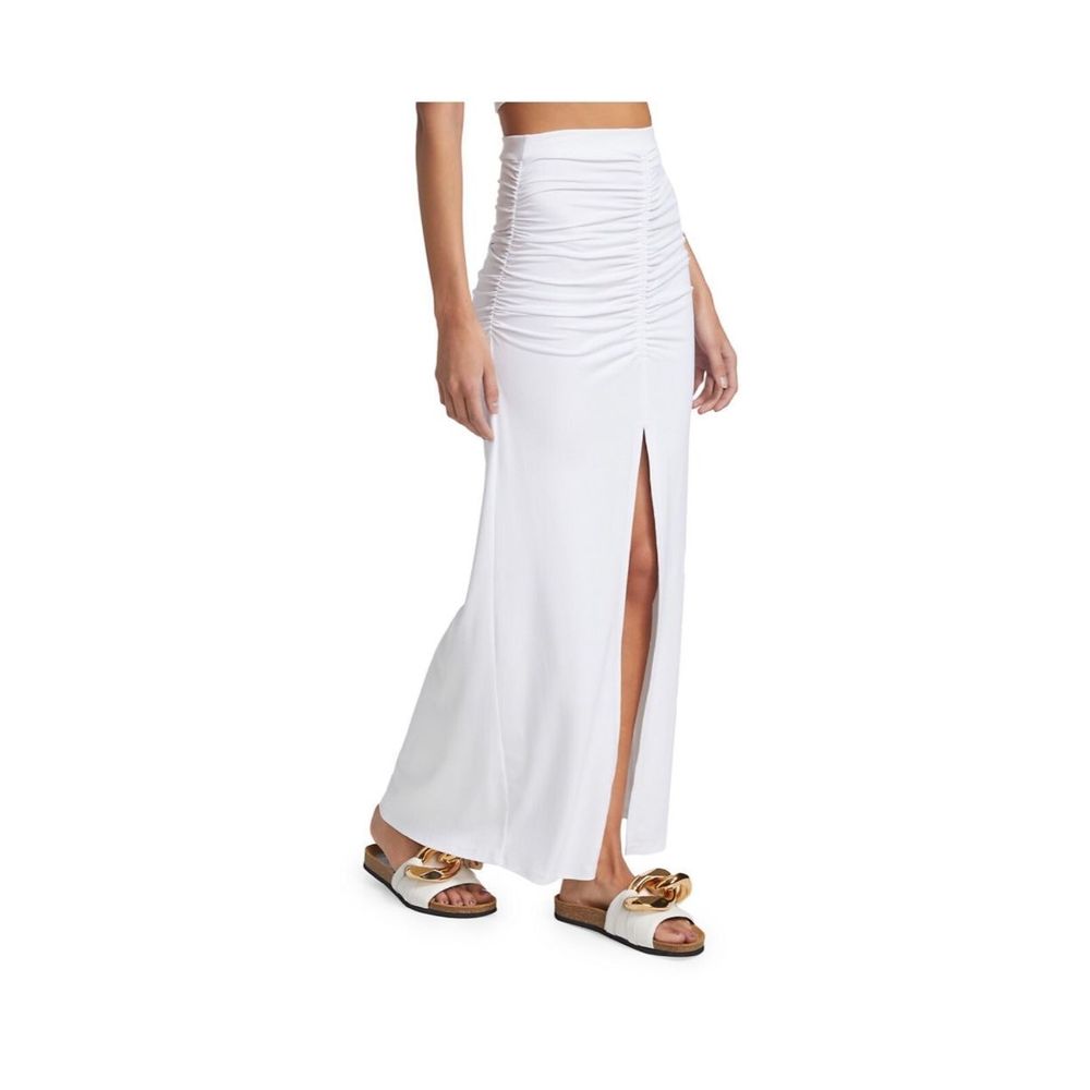 Susana Monaco Gathered Jersey Skirt in Sugar Size S - Picture 4 of 8